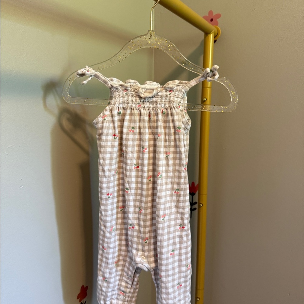 Kids Gingham Checkered Jumpsuit